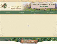Tablet Screenshot of californiasorganicharvest.com